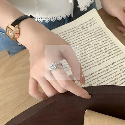 1 Carat Moissanite 925 Sterling Silver Ring