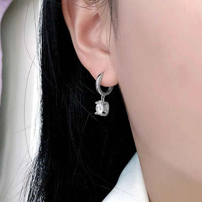 1 Carat Moissanite 925 Sterling Silver Drop Earrings