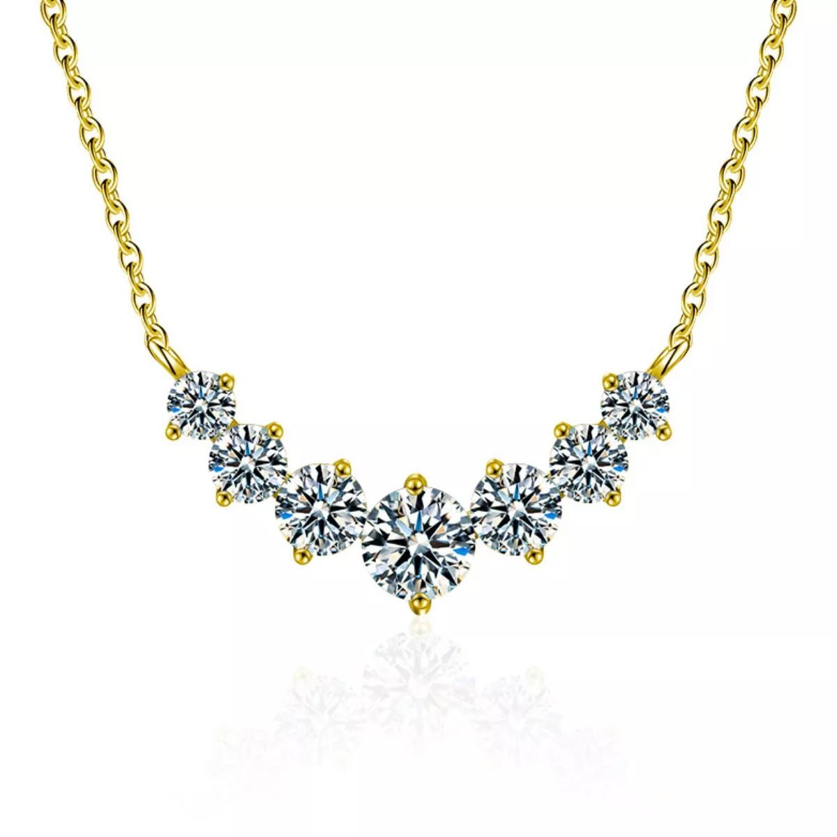 1.7 Carat Moissanite 925 Sterling Silver Necklace
