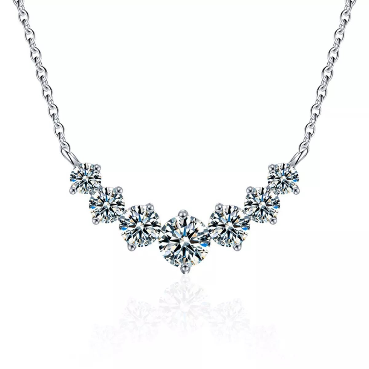 1.7 Carat Moissanite 925 Sterling Silver Necklace