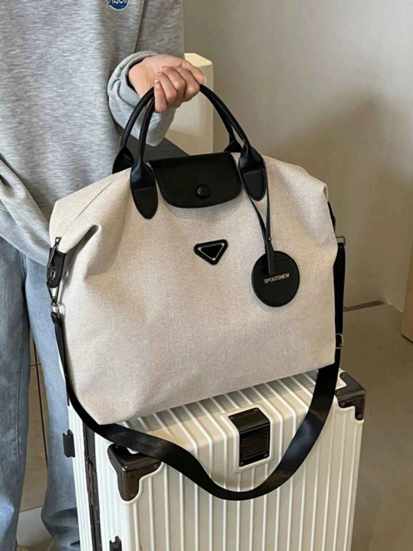 Canvas Travel Bag with Detachable Strap