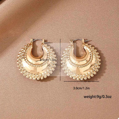 18K Gold - Plated Alloy Crescent Moon Hoop Earrings