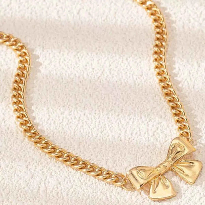 18K Gold - Plated Bowknot Chain Necklace