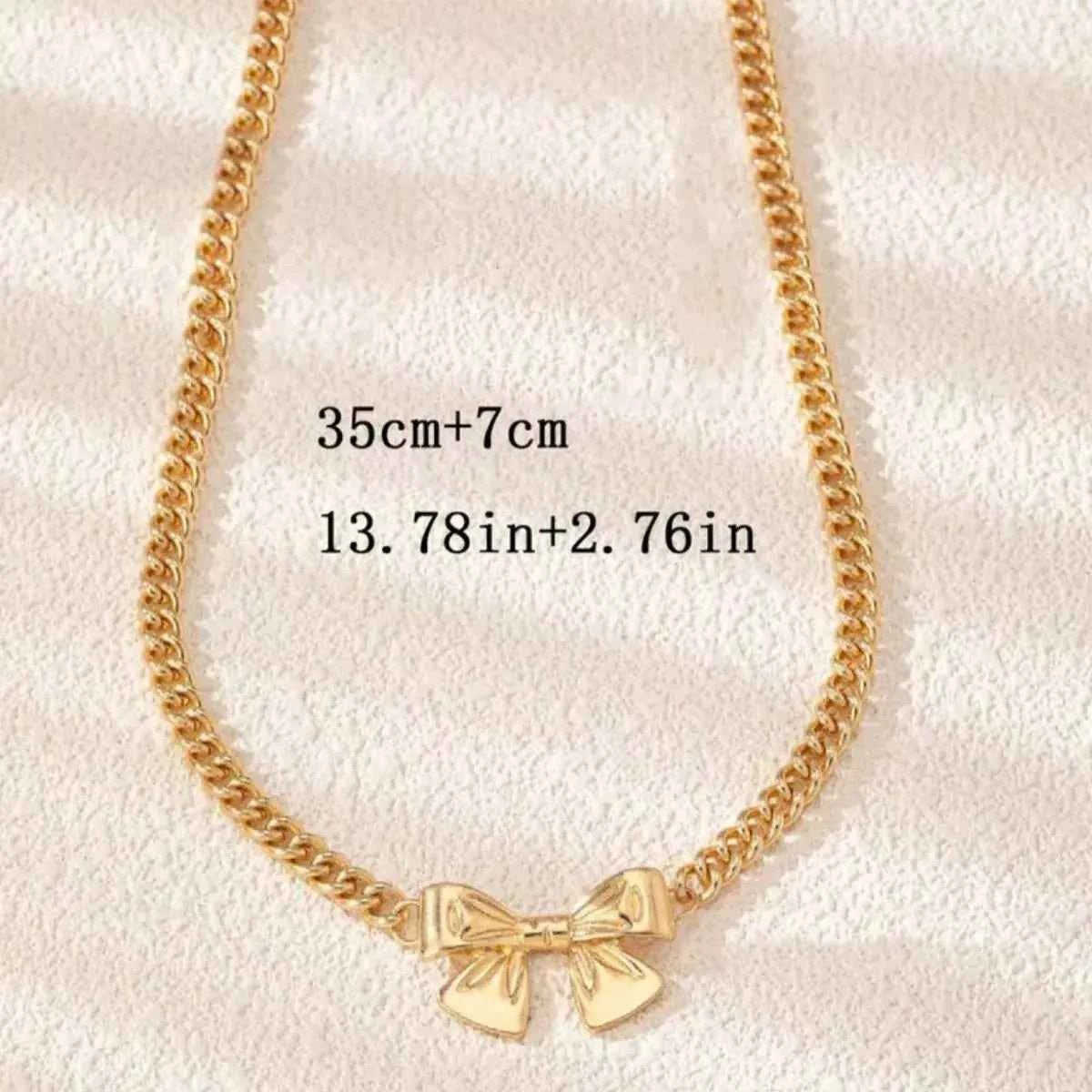 18K Gold - Plated Bowknot Chain Necklace