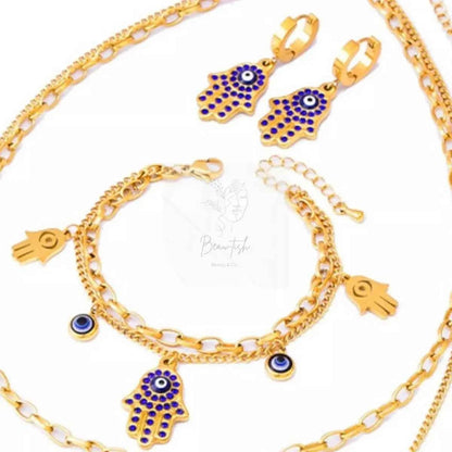 18K Gold-Plated Hand Charm Jewelry Set