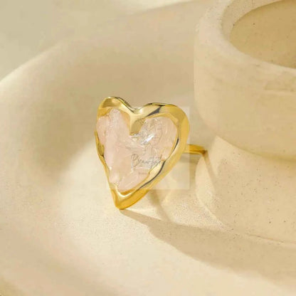 18K Gold-Plated Heart-Shaped Ring