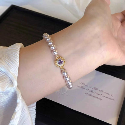 18K Gold-Plated Pearl Bracelet