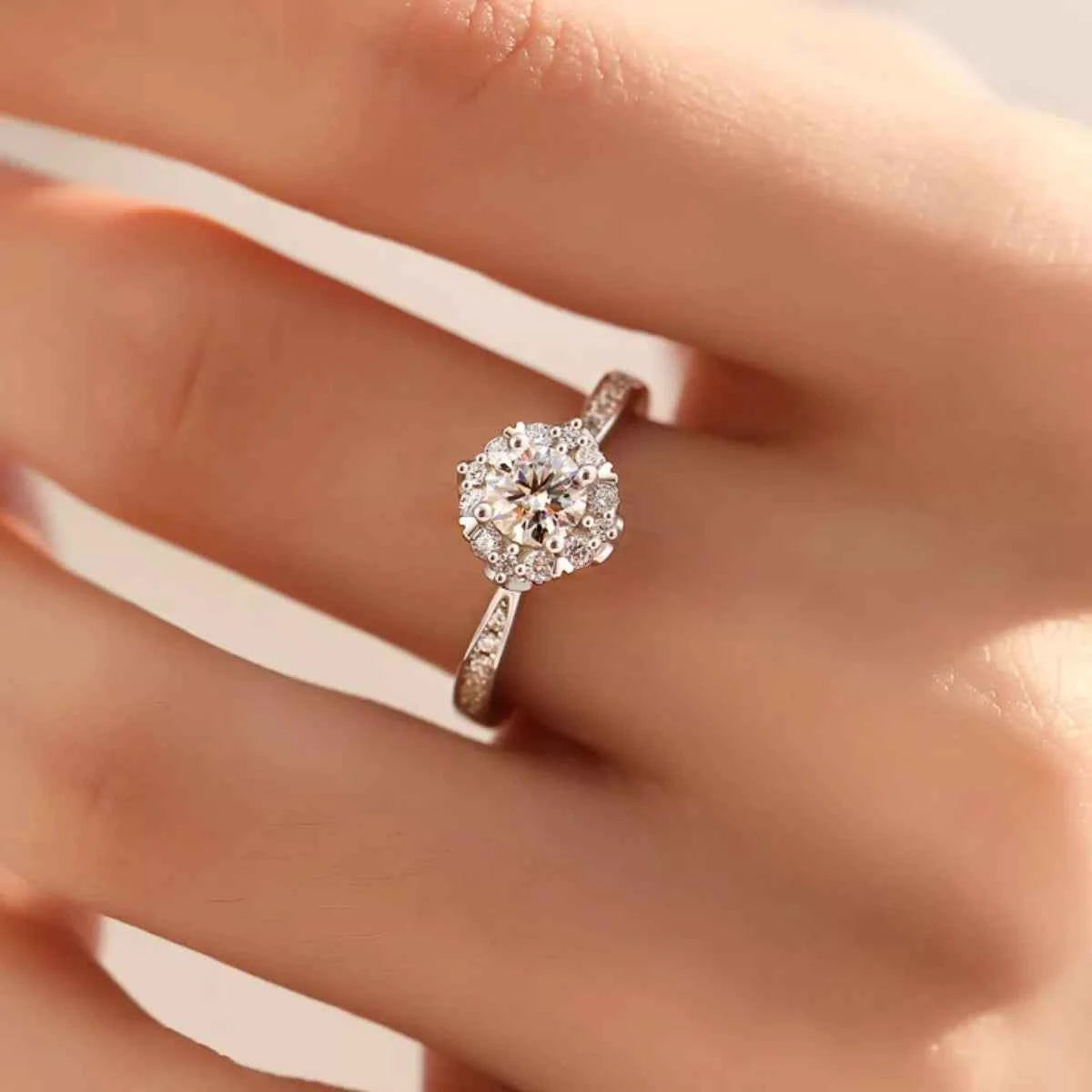 1 Carat 925 Sterling Silver Moissanite Ring