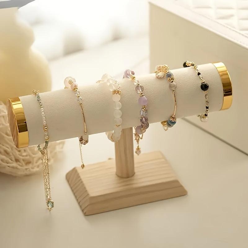 1pc Elegant Wooden Jewelry Display Stand