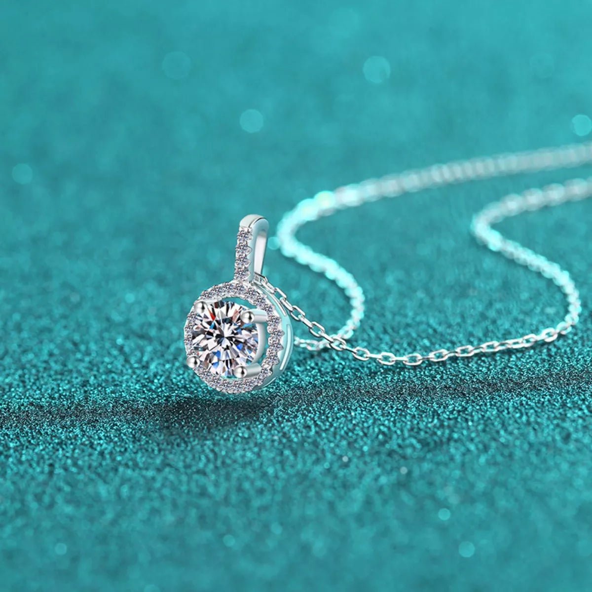 2ct Moissanite Silver Pendant