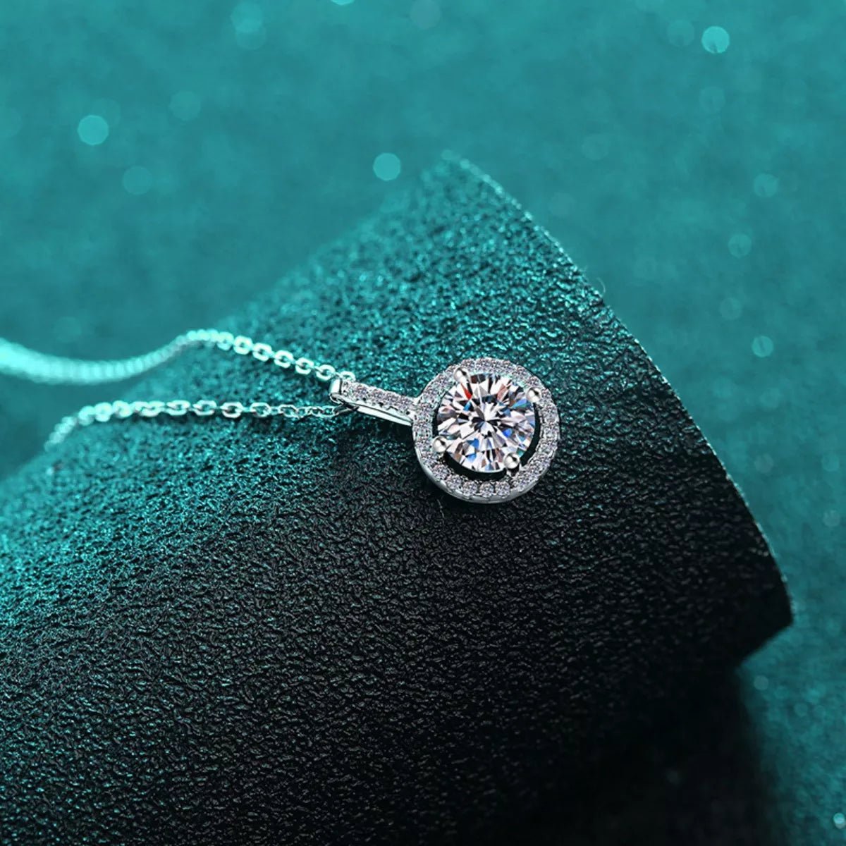 2ct Moissanite Silver Pendant