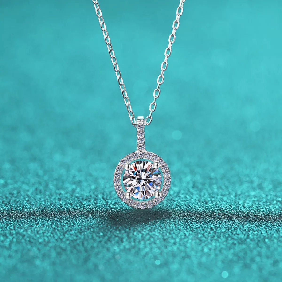 2ct Moissanite Silver Pendant