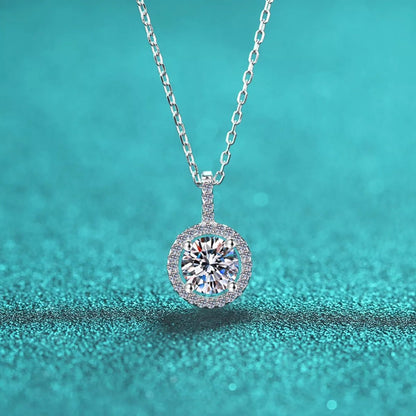 2ct Moissanite Silver Pendant