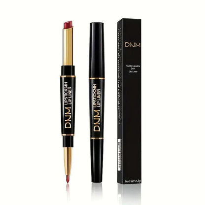 2-in-1 Lipstick & Lip Liner Pencil - Waterproof, Non-Stick, Long Lasting, for All Skin Types, Natural Look, Mixed Shade Range