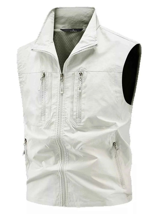 Men's Plus Size Lightweight Multi-Pocket Outdoor Vest
