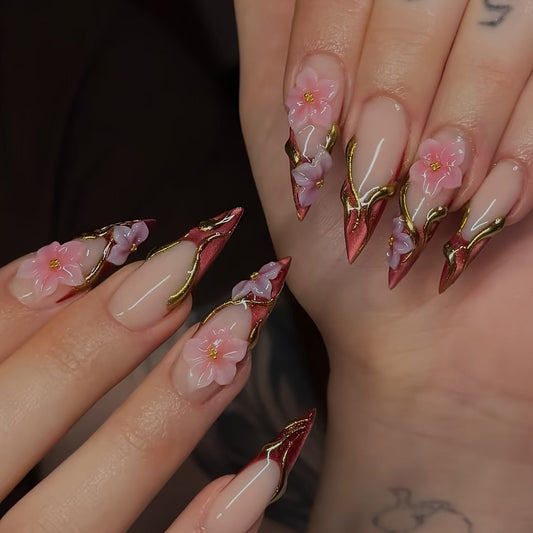 10pcs Set  Stiletto Shape Press On Nails