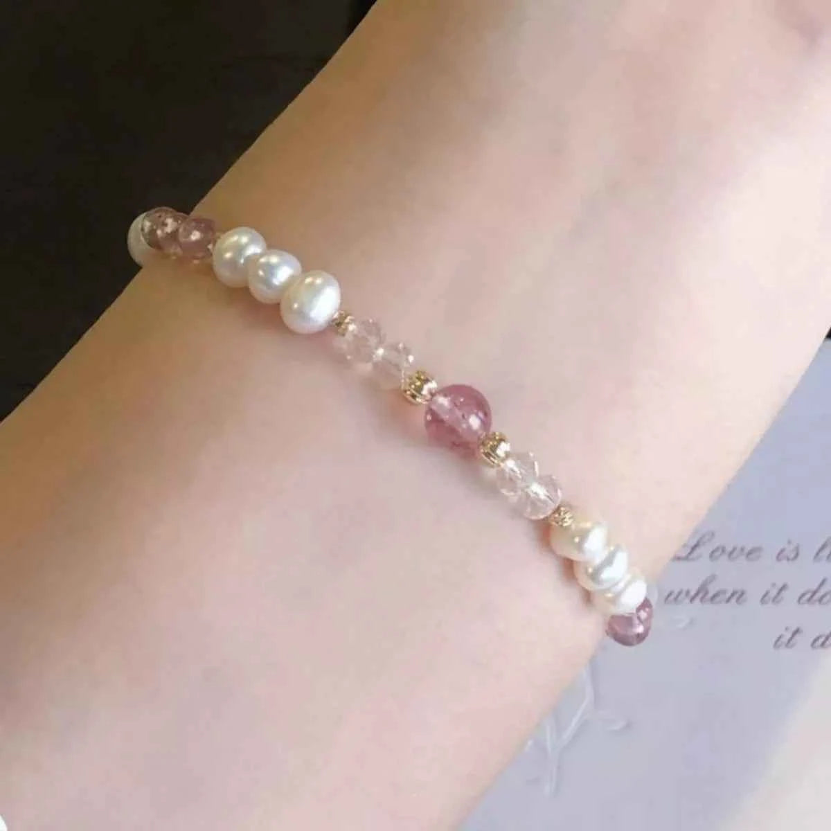 Pearl & Crystal Beaded Bracelet