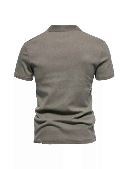 Men's Plus Size Casual Notched Short Sleeve Polo