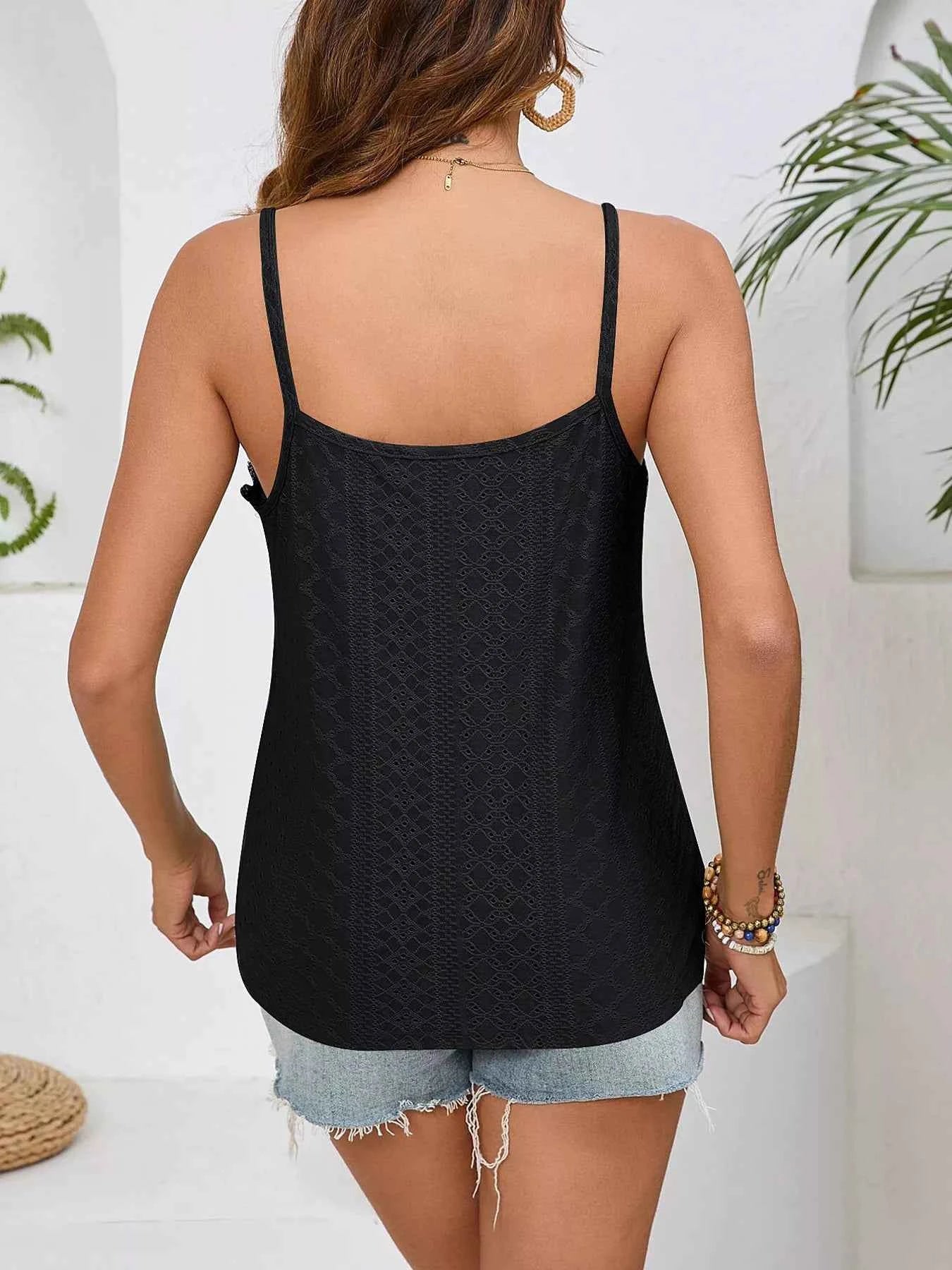 Lace Trim V-Neck Cami
