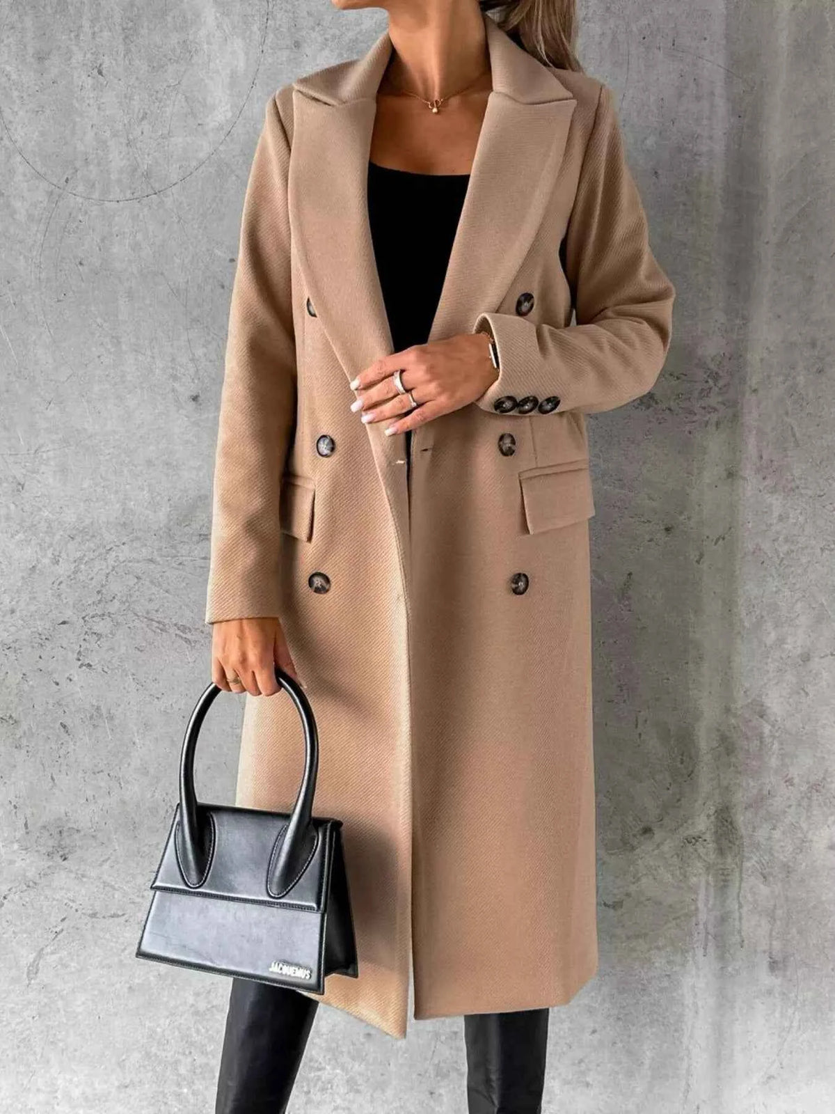 Double-Breasted Longline Coat