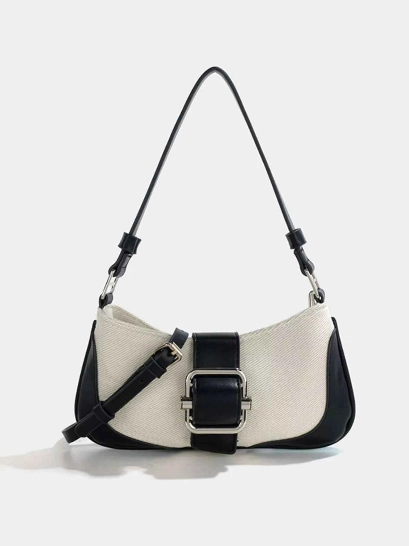 Buckle Accent Shoulder Bag
