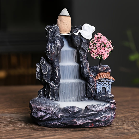 Incense Holder, Elegant Flower Waterfall Backflow