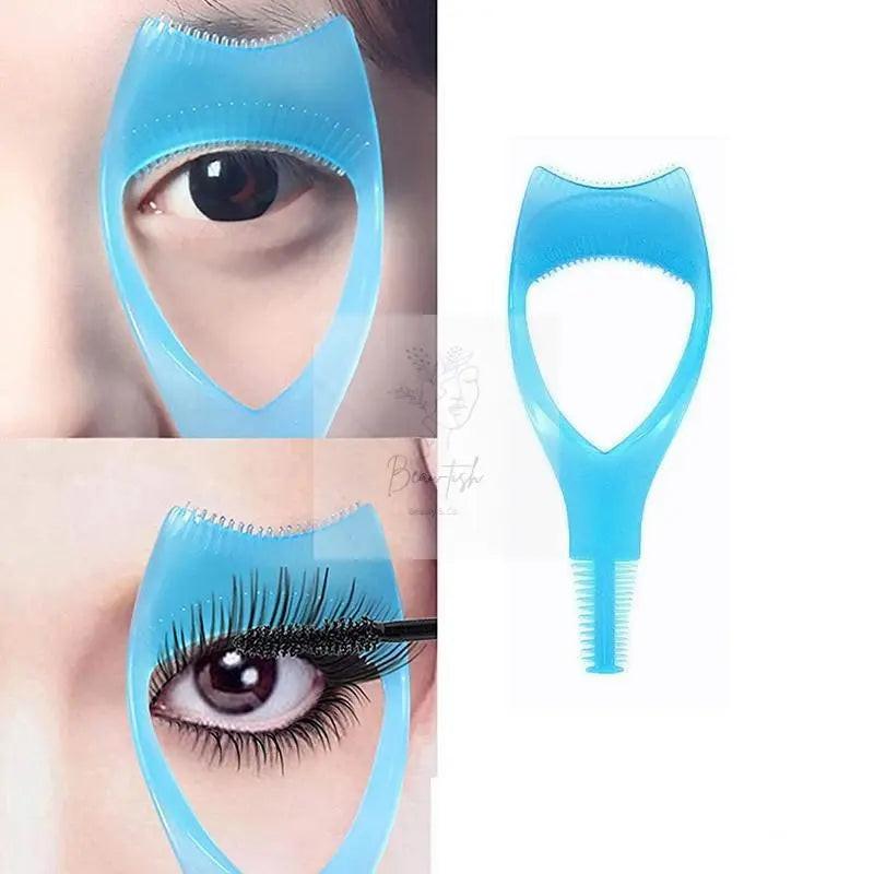 3 In 1 Eyelash Mascara Makeup Guard Protect Tool Applicator Curler Comb Lashes