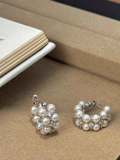 Pearl Hoop Earrings