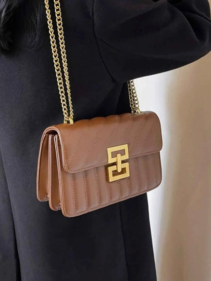 Quilted Flap Chain Crossbody Bag