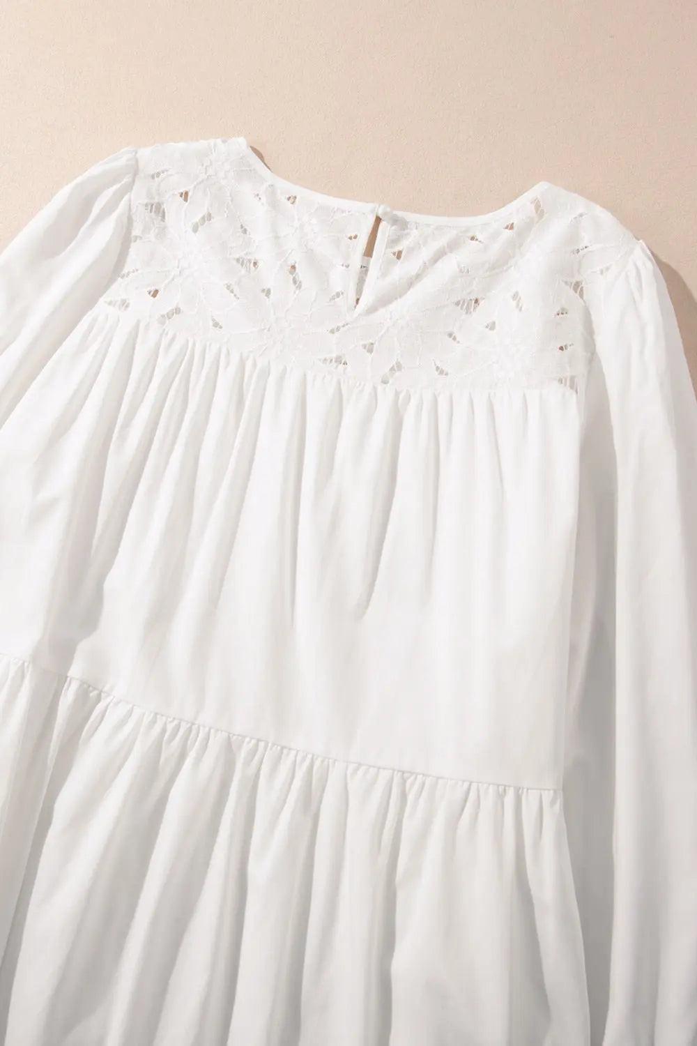 3/4 Sleeve Tiered Mini Dress