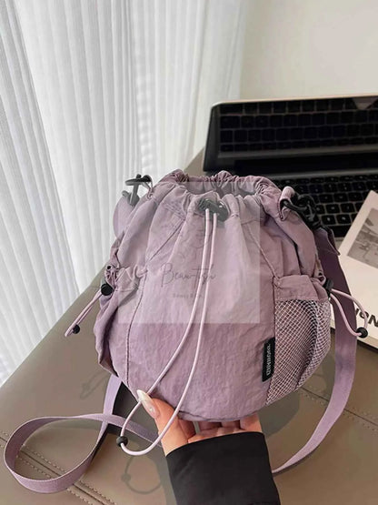 Drawstring Bucket Crossbody Bag