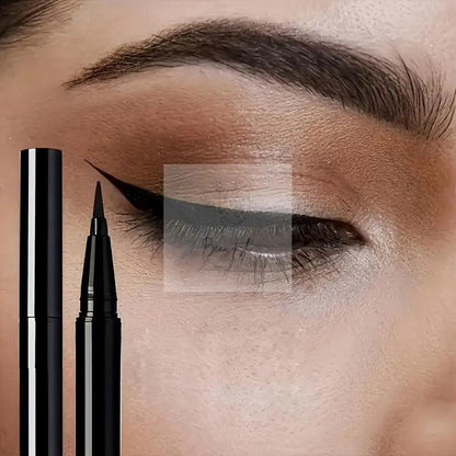 4 Eyeliner Makeup Tool Set, 3 Long-Lasting Ultra-Fine Eyeliner Pens + 1 Four-In-One Makeup Template