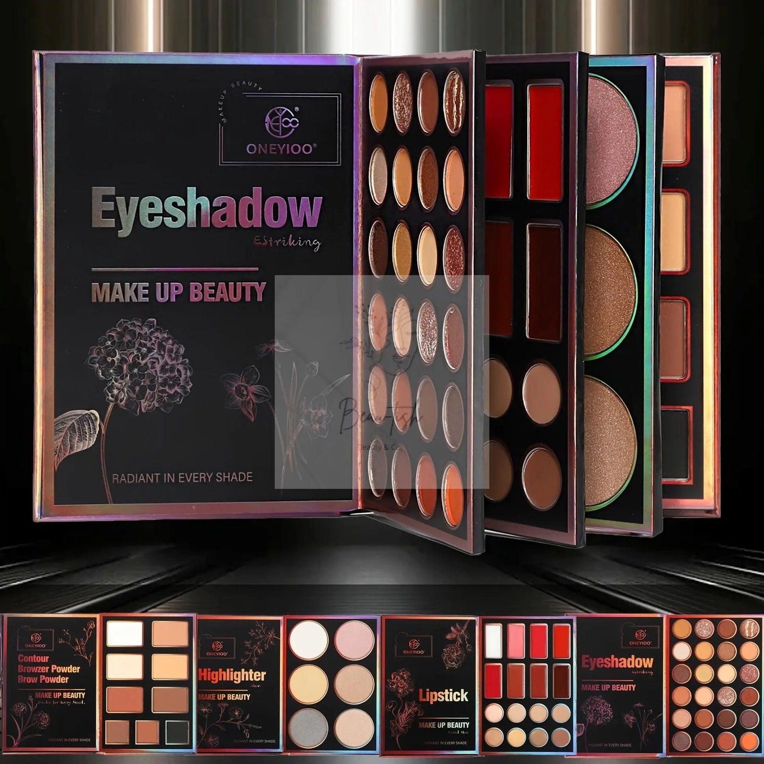 4-Page 55-Color Book Makeup Palette