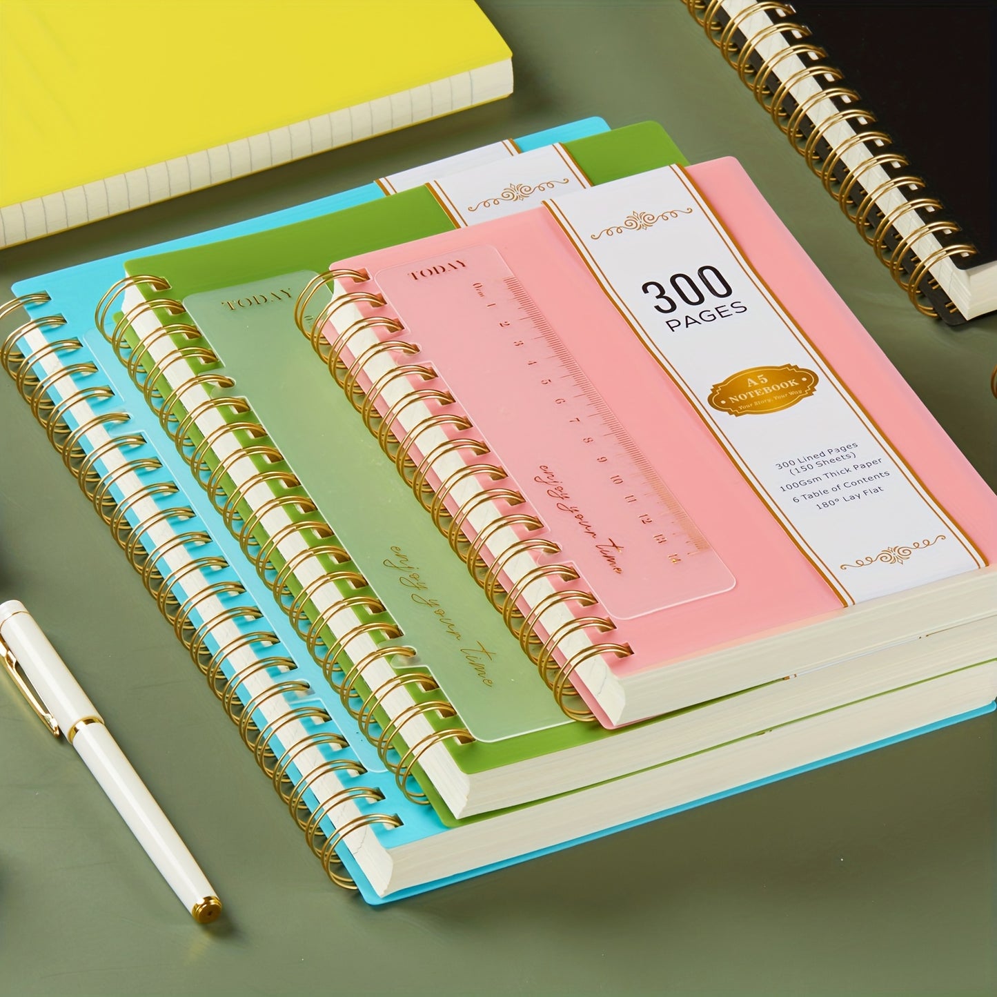A4 Spiral Notebook Journal – 300 Pages Hardcover Lined Notebook