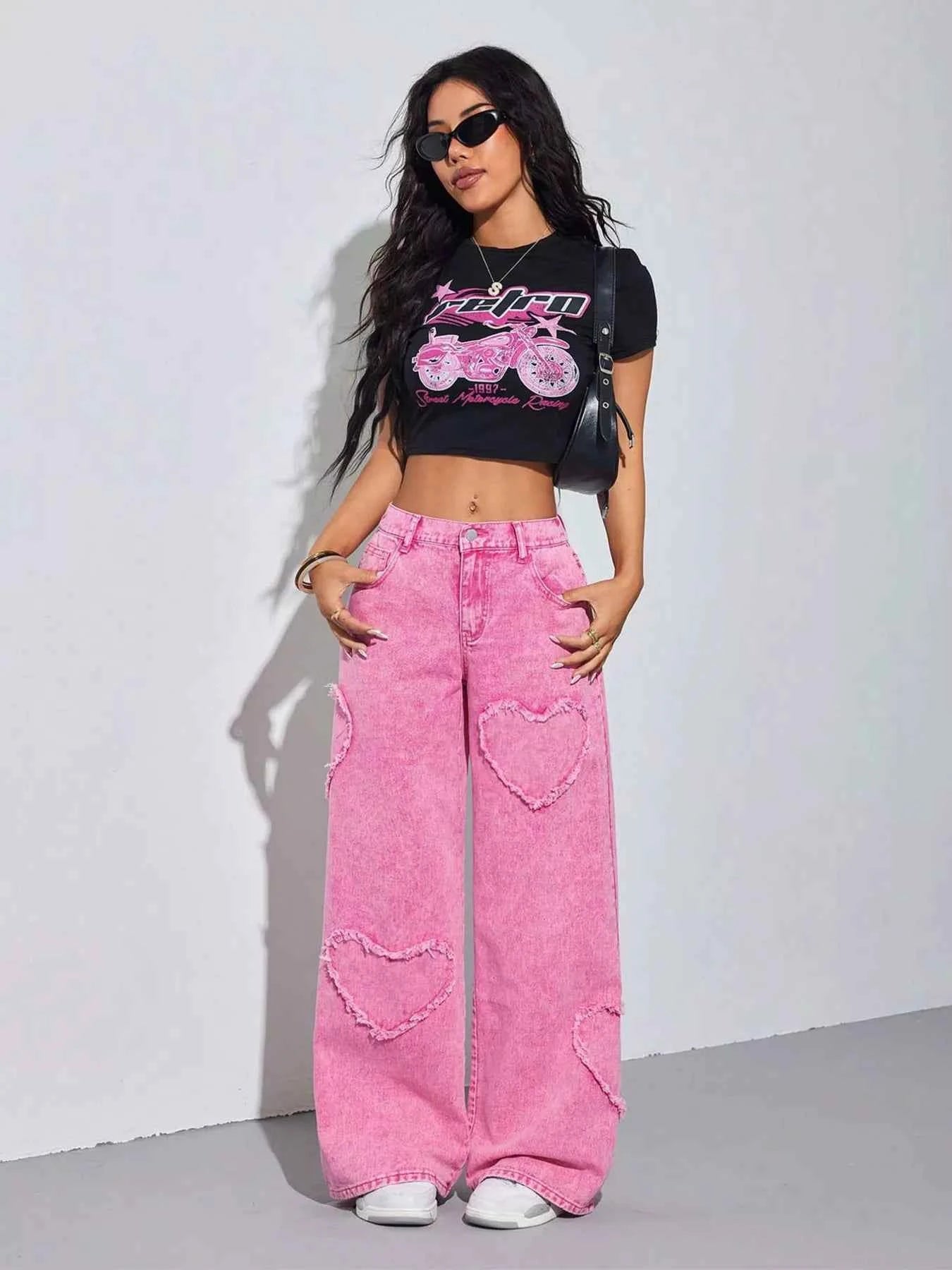 Heart Wide Leg Jeans