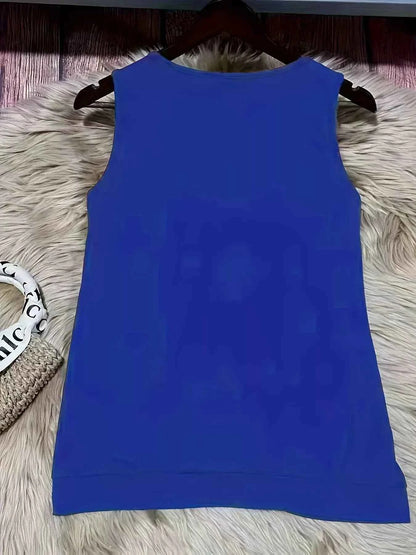 Eyelet Detail Ruched Tank