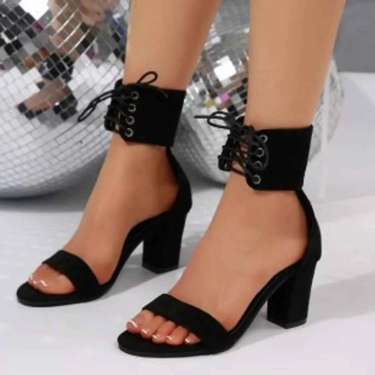 Open Toe Block Heels Sandals