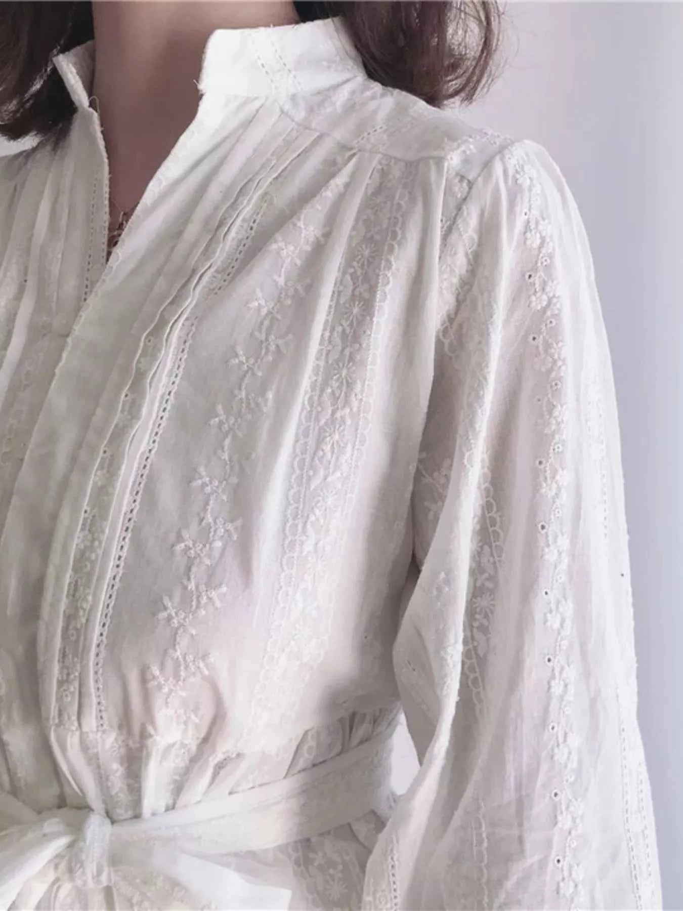 Full Size Ruffled Hem Tie Waist Long Sleeve Dress Plus Size