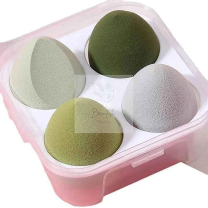 4PCS Value Makeup Foundation Blender Sponge Blending Puff Cosmetic Beauty Eggs - Yellow