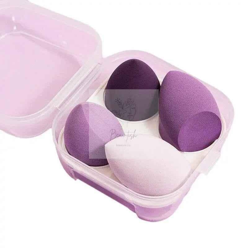 4PCS Value Makeup Foundation Blender Sponge Blending Puff Cosmetic Beauty Eggs - Yellow