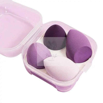 4PCS Value Makeup Foundation Blender Sponge Blending Puff Cosmetic Beauty Eggs - Yellow