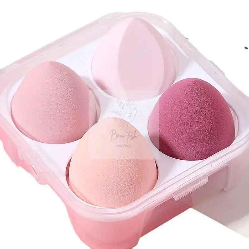 4PCS Value Makeup Foundation Blender Sponge Blending Puff Cosmetic Beauty Eggs - Yellow