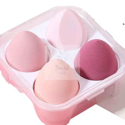 4PCS Value Makeup Foundation Blender Sponge Blending Puff Cosmetic Beauty Eggs - Yellow