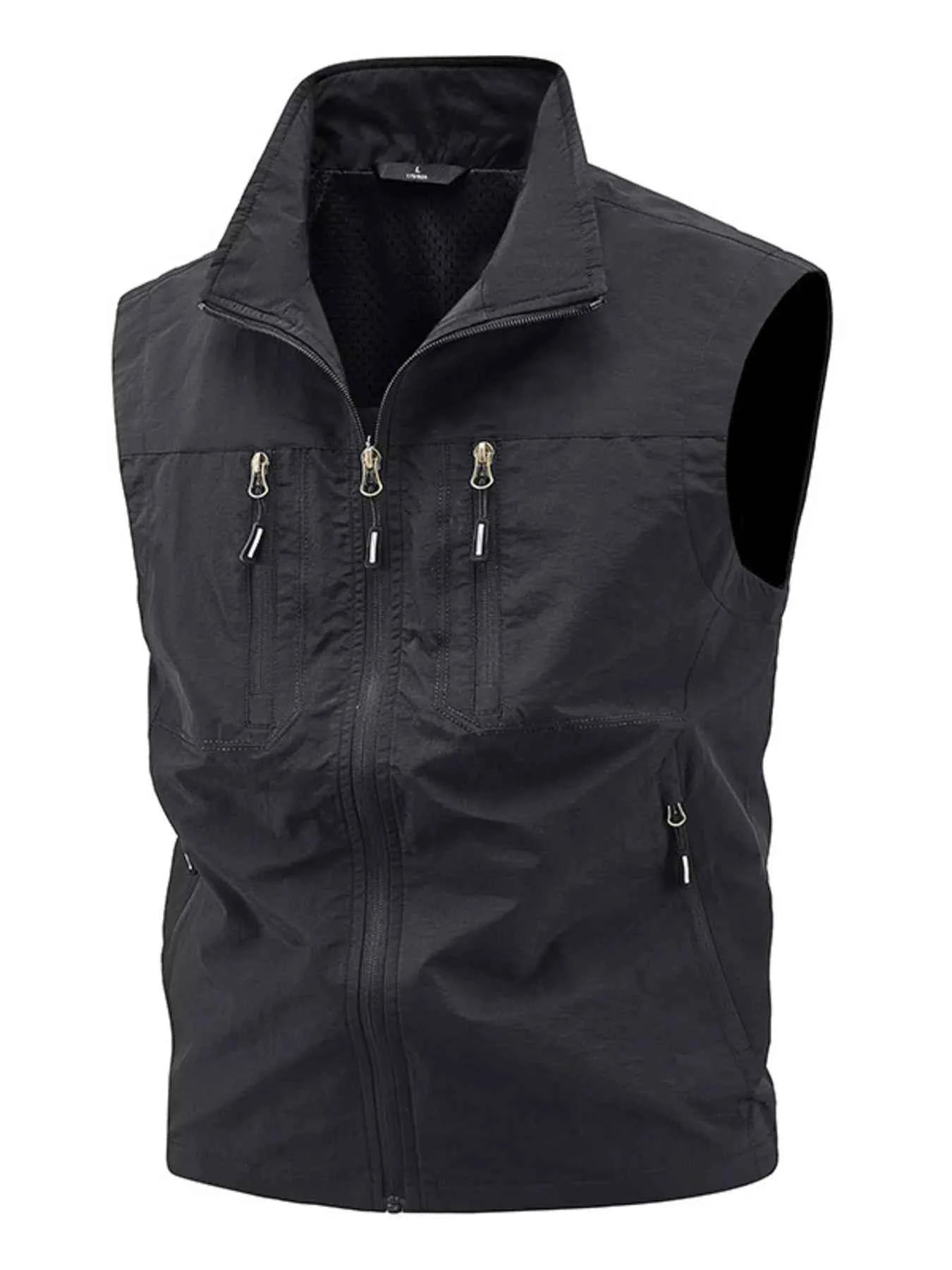 Men's Plus Size Lightweight Multi-Pocket Outdoor Vest