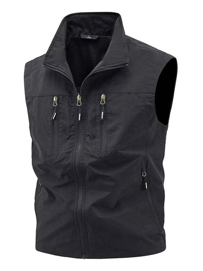 Men's Plus Size Lightweight Multi-Pocket Outdoor Vest
