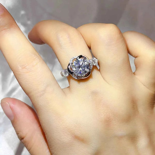 3 Carat 925 Sterling Silver Moissanite Ring