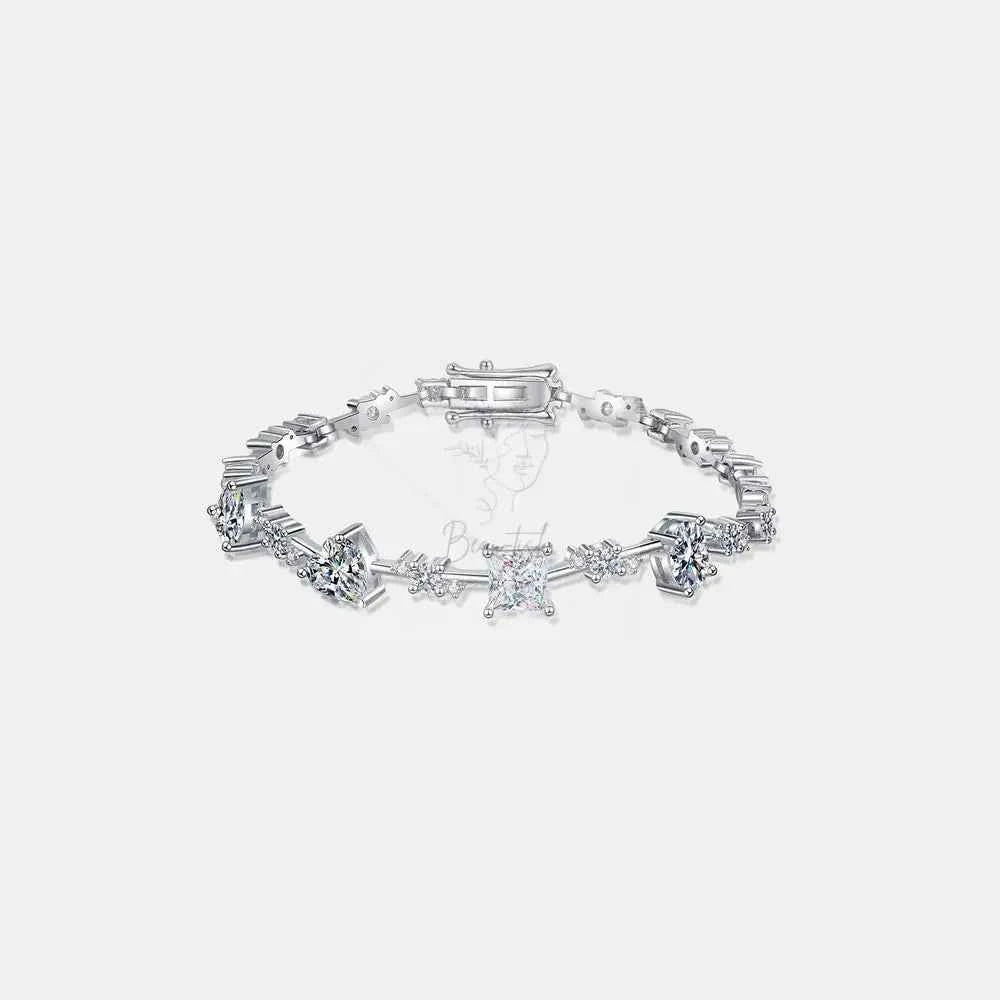 6.2 Carat Moissanite 925 Sterling Silver Bracelet