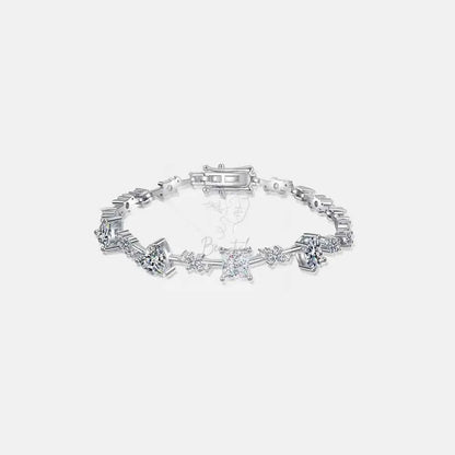6.2 Carat Moissanite 925 Sterling Silver Bracelet