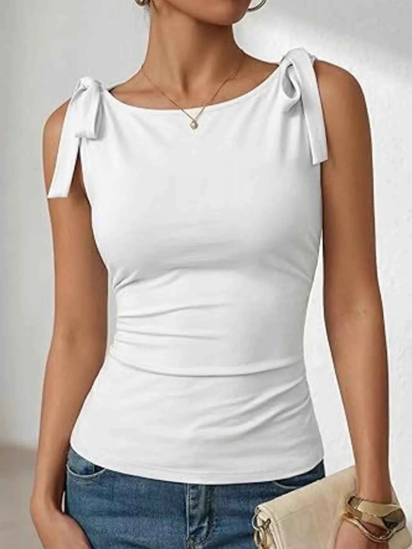 Tie Shoulder Tank Top