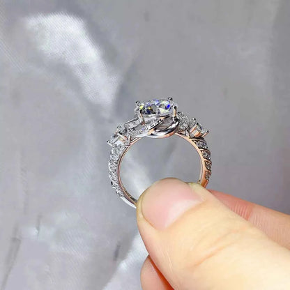 3 Carat 925 Sterling Silver Moissanite Ring